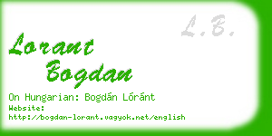 lorant bogdan business card